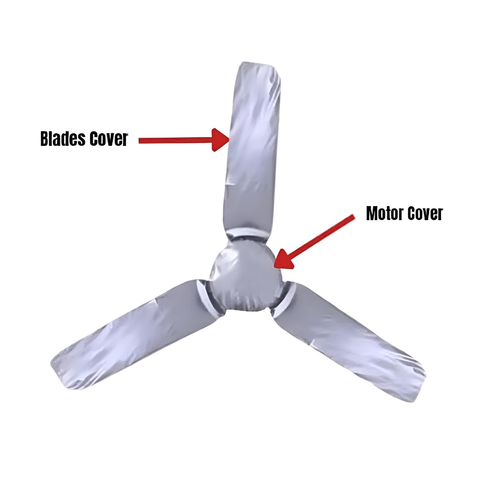 Universal Ceiling Fan Blade & Motor Cover Set – Dustproof, Washable Fabric Protection for Home & Office Fans - Image 3