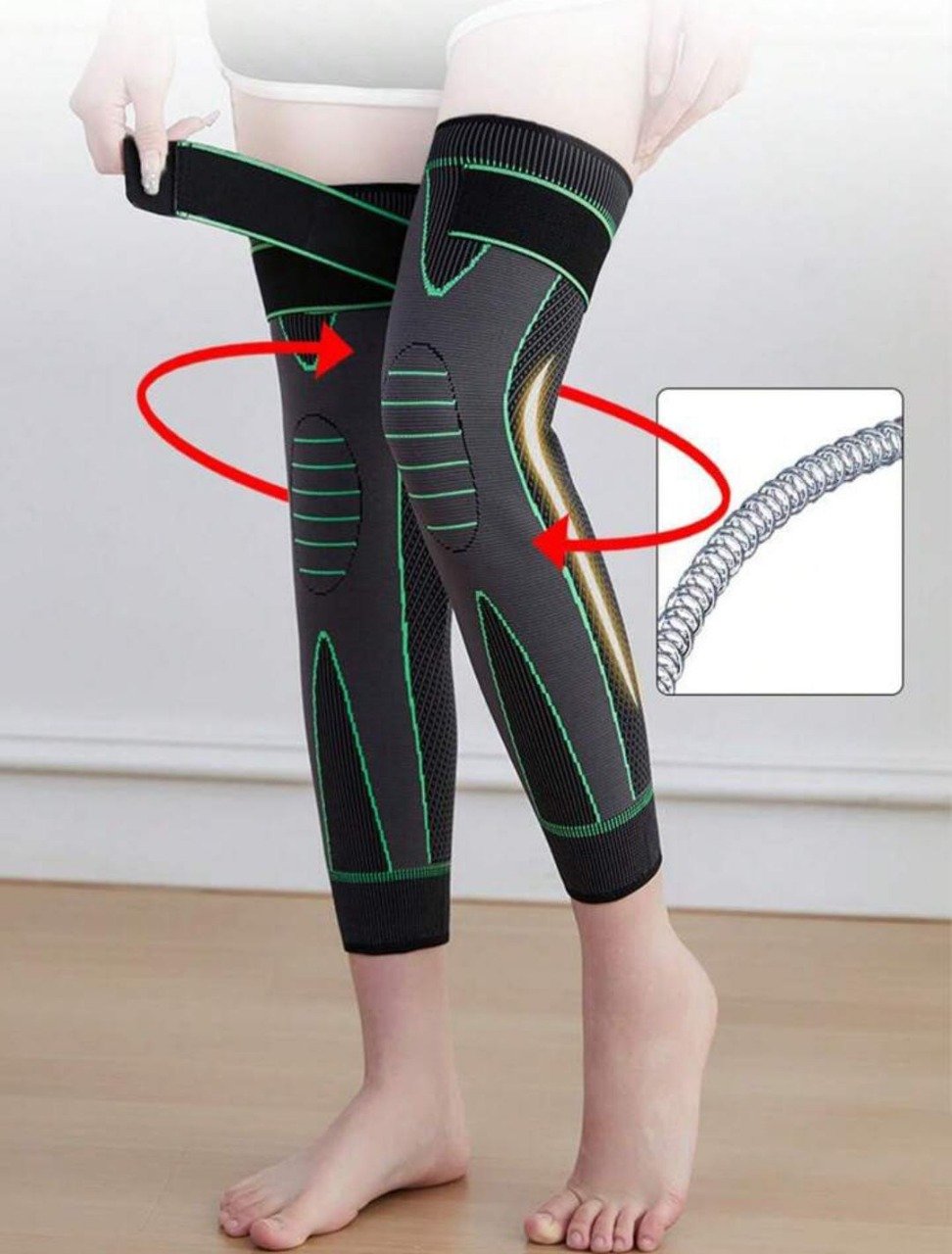 1 Piece Adjustable Compression Knee Support Brace | Breathable Elastic Knee Pad With Strap For Pain Relief, Sports Protection, And Joint Support (With Box) - Image 3