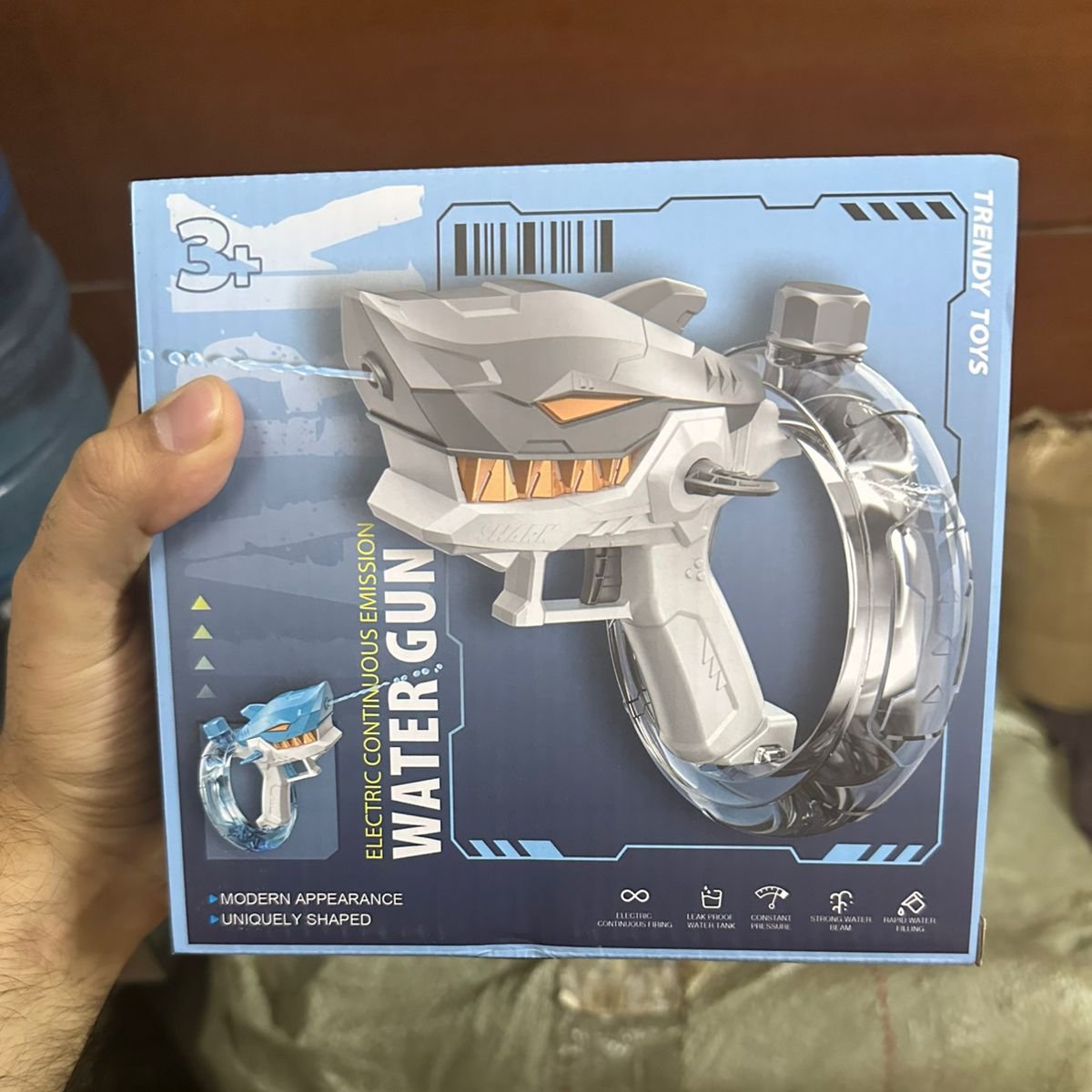 Rechargeable Shark Water Gun – High Pressure Electric Water Blaster Toy For Kids, Long Range Water Shooter, Fun Outdoor Summer Play (Random Color) - Image 8