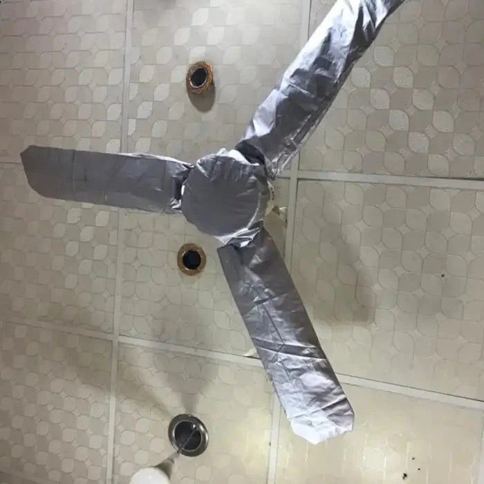Universal Ceiling Fan Blade & Motor Cover Set – Dustproof, Washable Fabric Protection for Home & Office Fans - Image 4