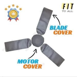 Universal Ceiling Fan Blade & Motor Cover Set – Dustproof, Washable Fabric Protection for Home & Office Fans