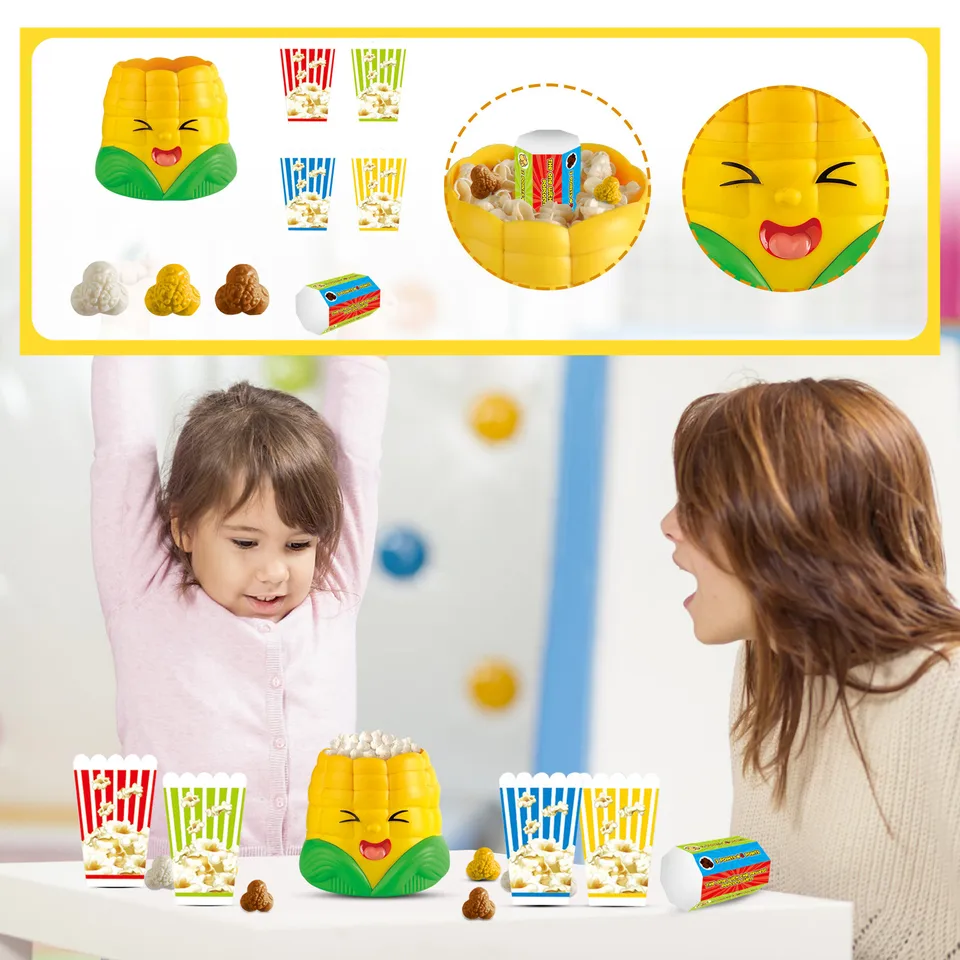 Fun Popcorn Game Toy for Kids – Interactive Jumping Popcorn Corn Game with Buckets & Tokens | Family Party Game - Image 3