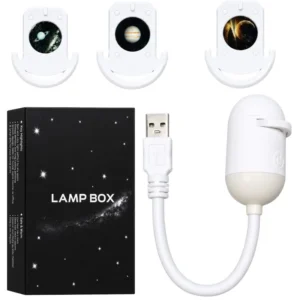 Galaxy Starry Sky Lamp Box | 2-in-1 Projector Night Light with 3  Projection Lenses | Built-in Night Light