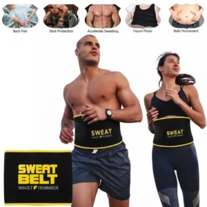 Waist Trimmer Belt for Men & Women | Adjustable Sweat Belt for Workout & Gym | Tummy Support & Body Shaper | Free Size | Pack of 1