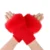 Women’s Faux Fur Fingerless Knitted Gloves | Warm Winter Hand Wrist Warmers | Soft, Stylish & Comfortable | Red